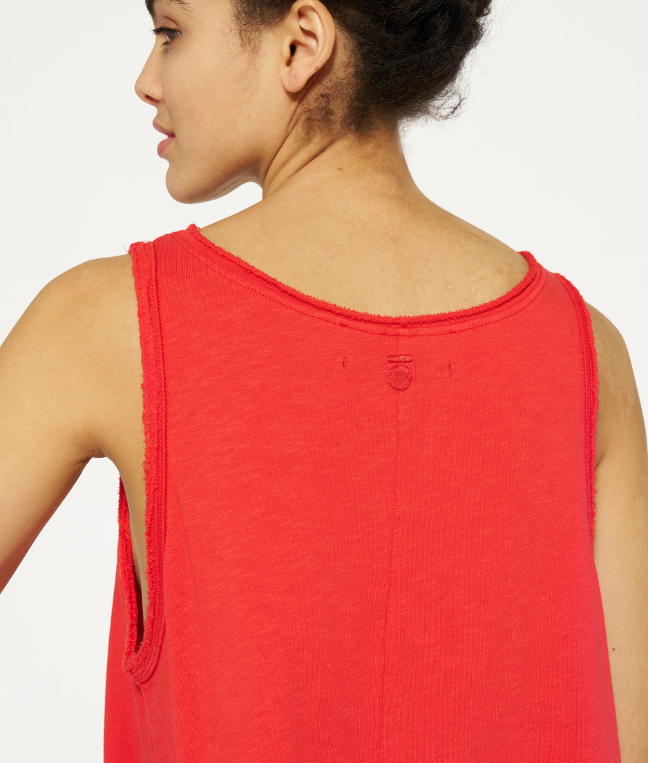 beach dress | poppy red