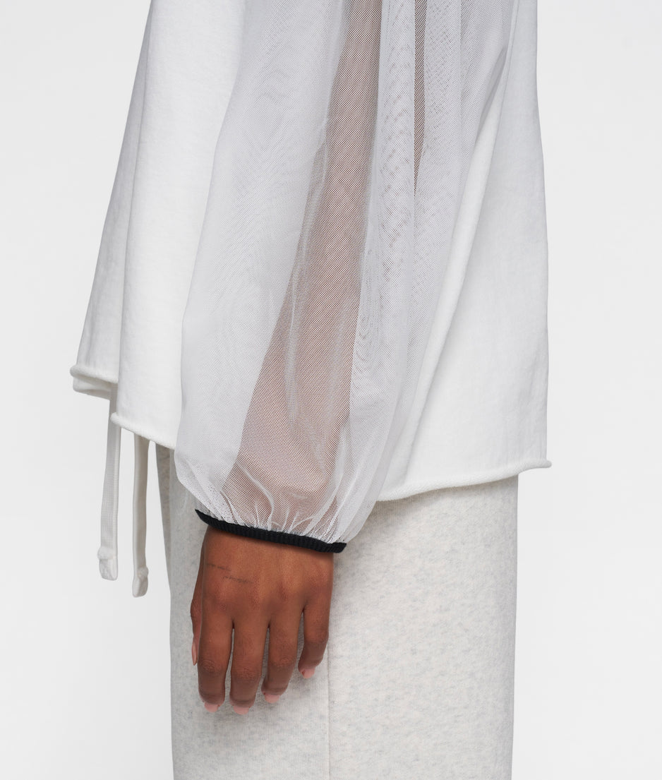 soft sweater tulle sleeves | ecru