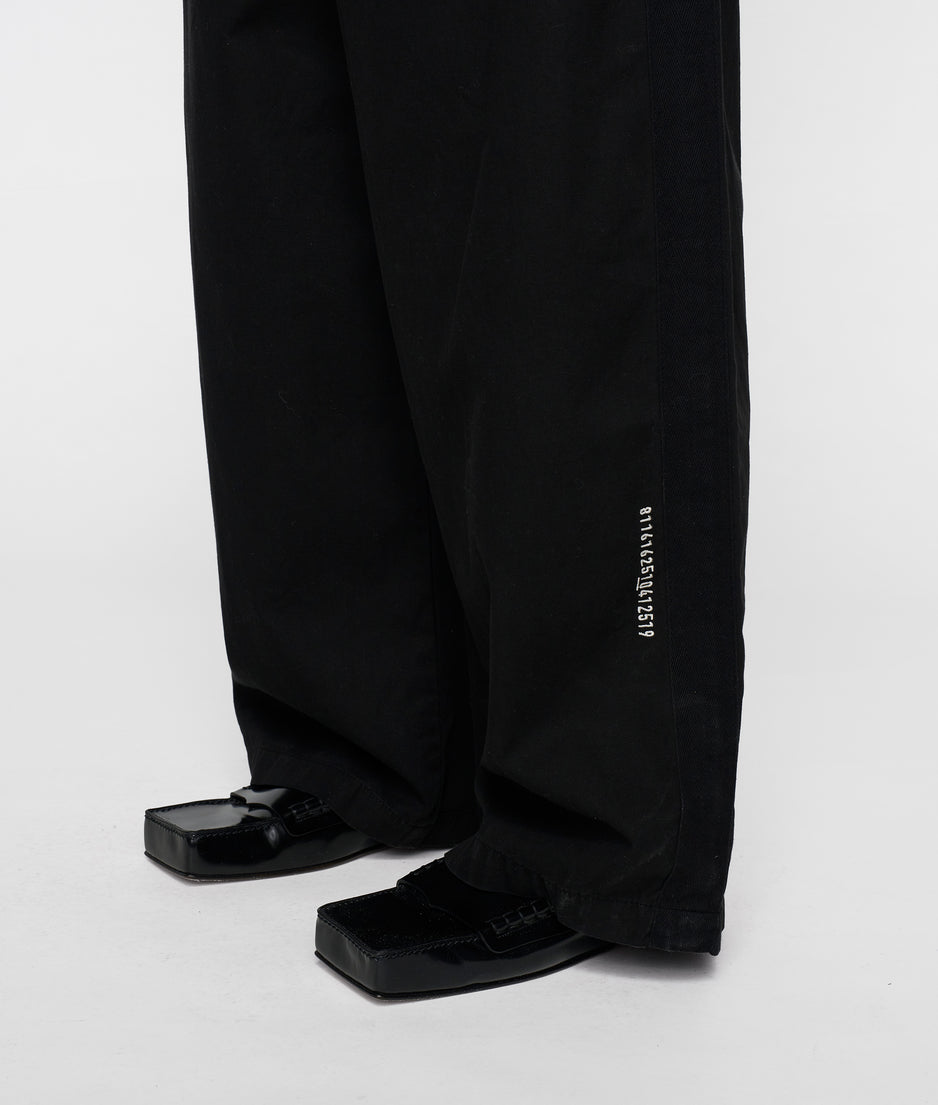 paperbag wide leg pants | black