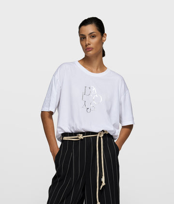 short sleeve tee curly 10 | white