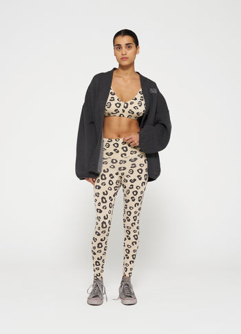 yoga leggings leopard | oyster