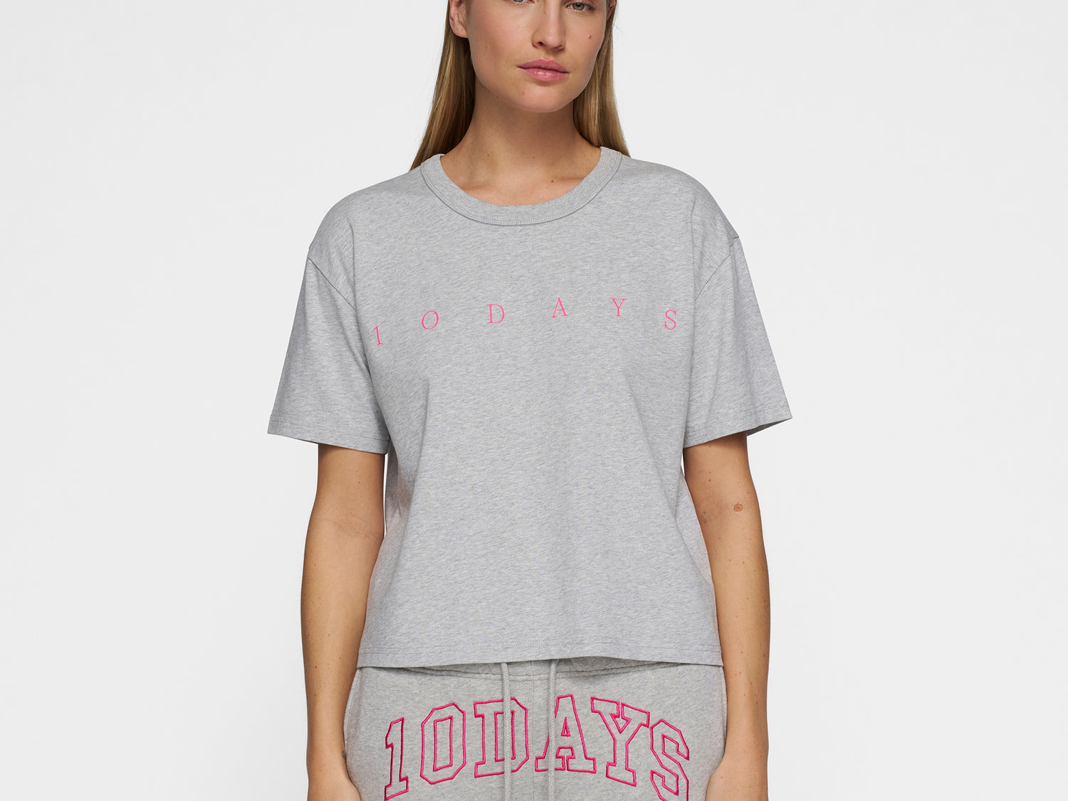 short sleeve tee logo | light grey melee