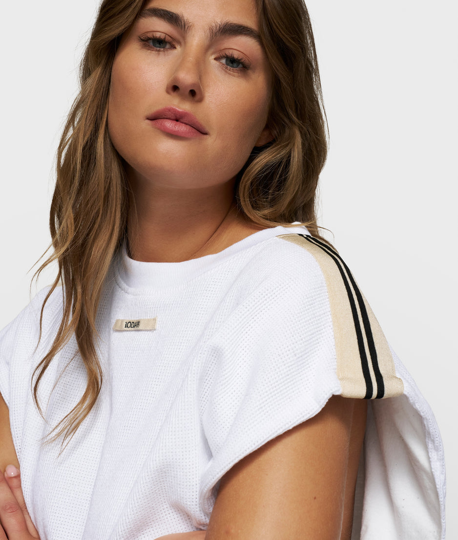 mesh baseball tee 10 | white