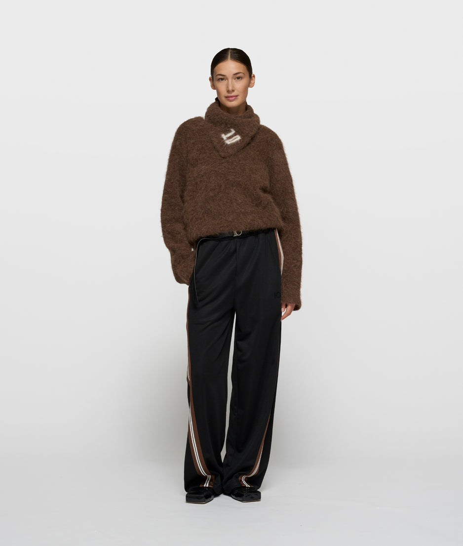 hairy knit bandana | dark truffle