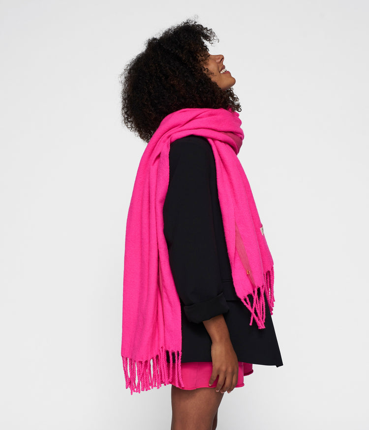 scarf wool | neon pink