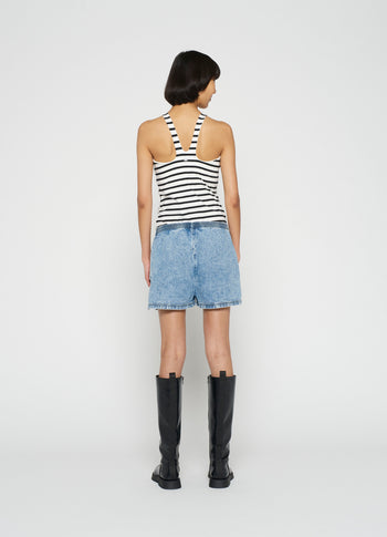 sporty wrapper stripe | ecru/black