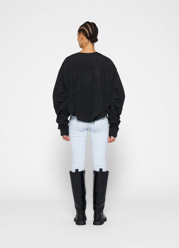 balloon sweater glitter | black
