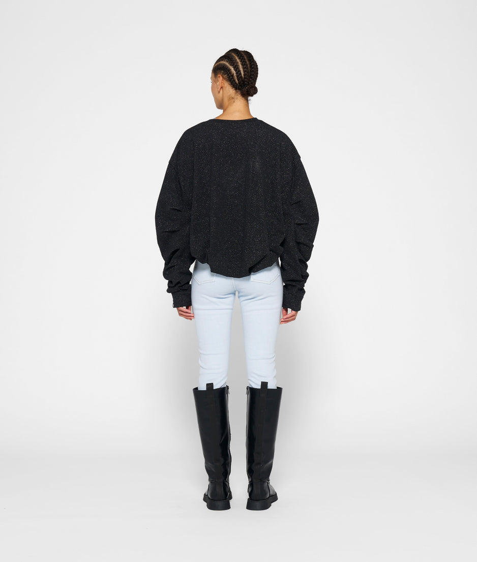 balloon sweater glitter | black