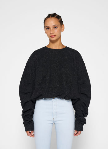 balloon sweater glitter | black