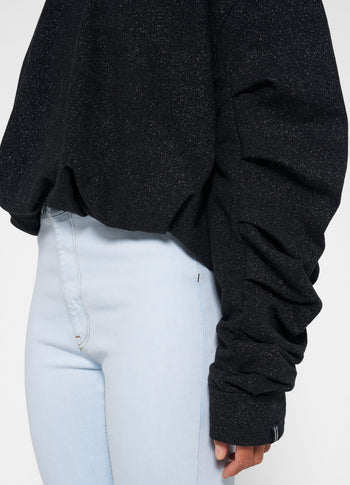 balloon sweater glitter | black