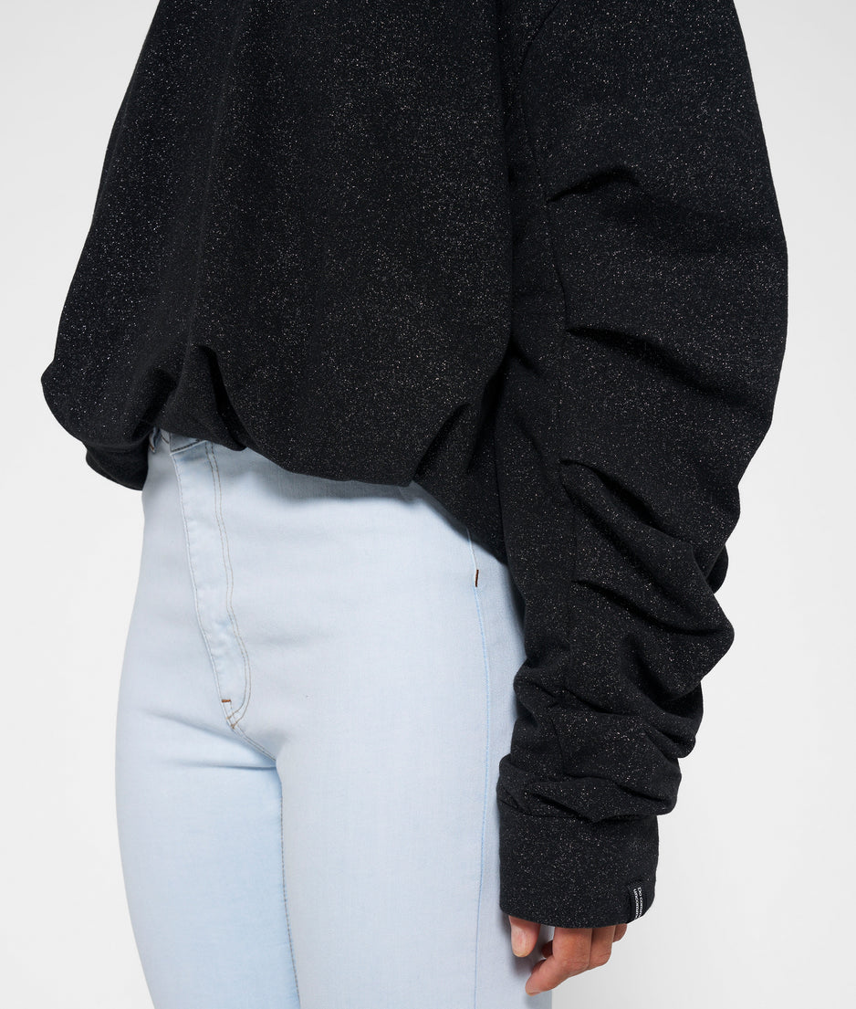 balloon sweater glitter | black