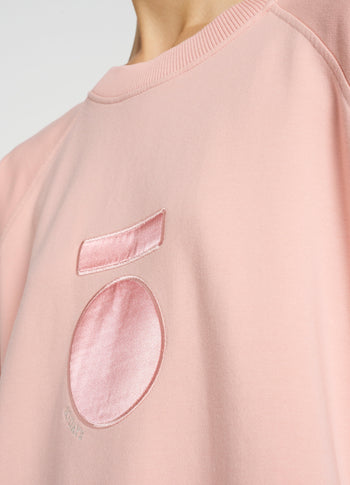 cropped icon sweater | dusty peach