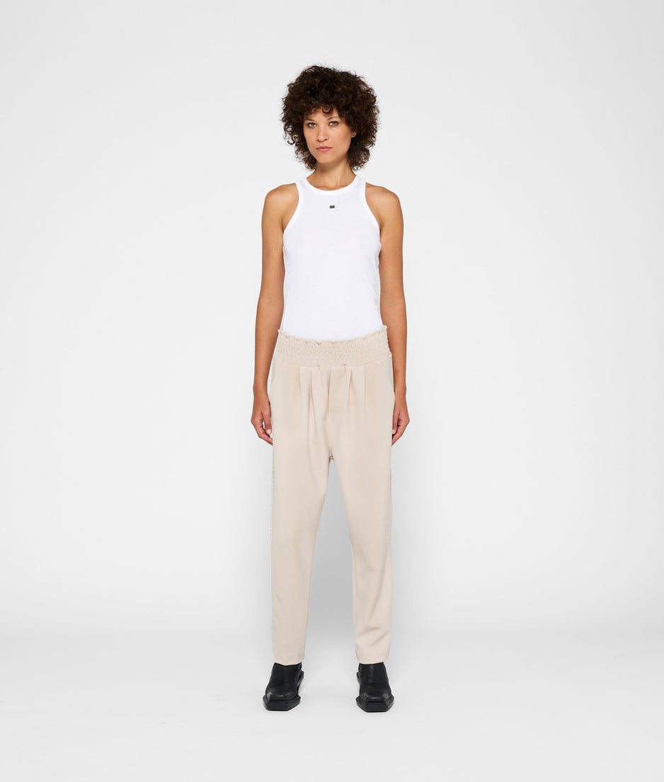 crepe pants | light safari