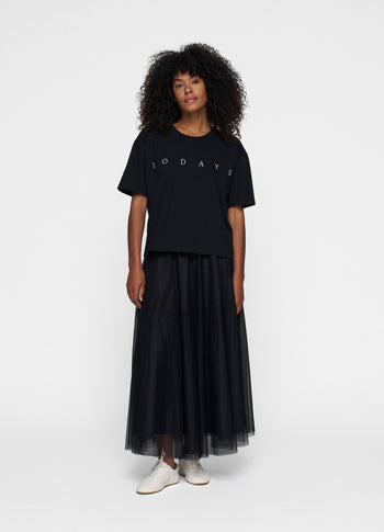 short sleeve tee logo | black