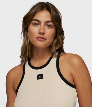 tank top rib contrast | light earth