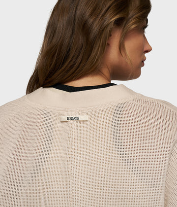 v-neck cardigan mesh | light earth