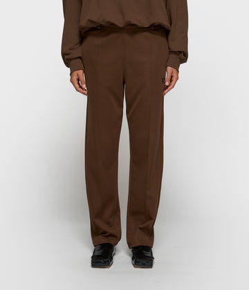 tapered track pants | dark truffle