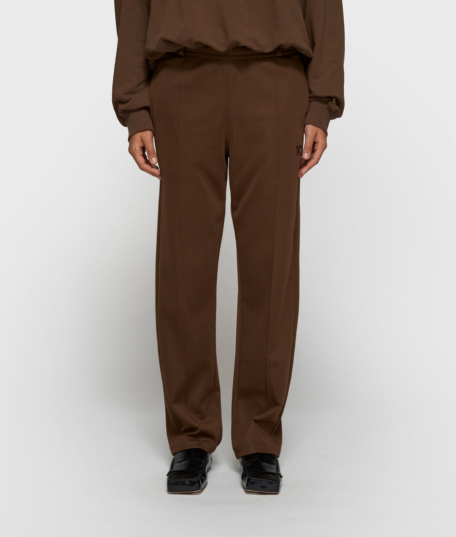 tapered track pants | dark truffle