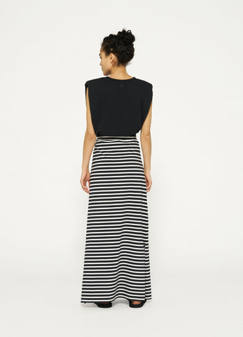 long skirt stripes | black/ecru