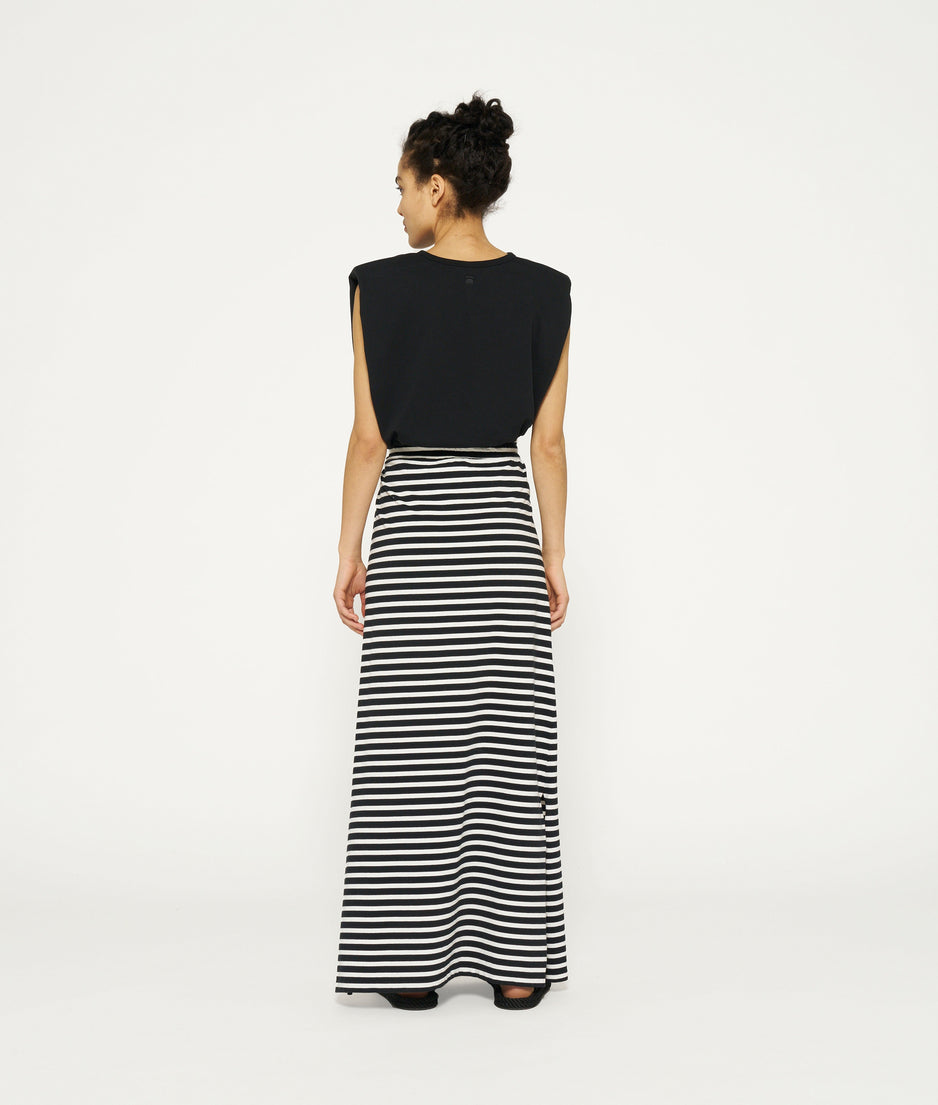long skirt stripes | black/ecru