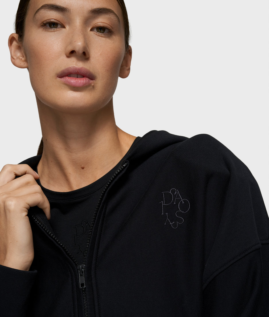 ballet zip hoodie | black