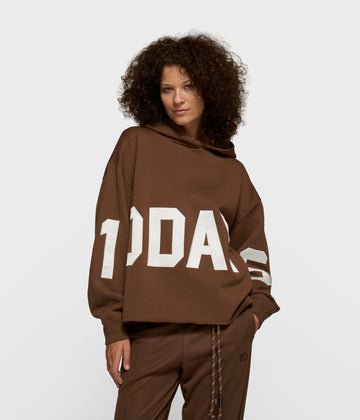 statement logo hoodie | dark truffle