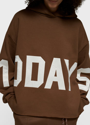 statement logo hoodie | dark truffle