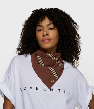 bandana stripes | deep brown