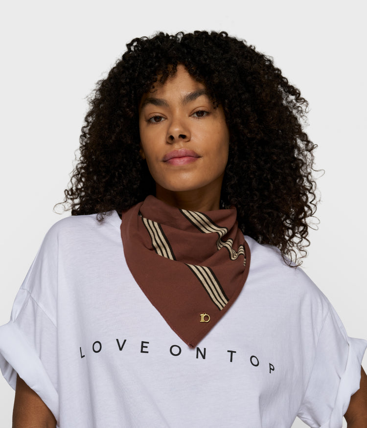bandana stripes | deep brown