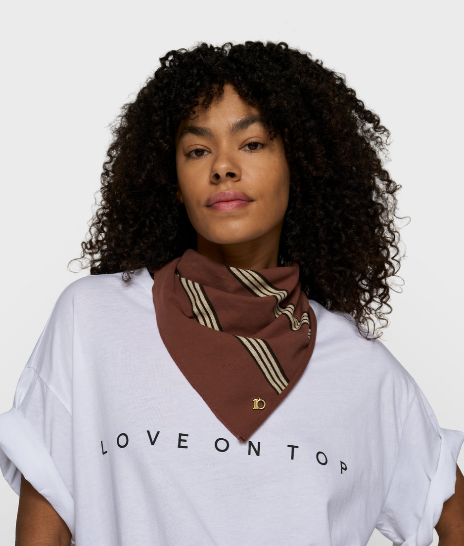 bandana stripes | deep brown