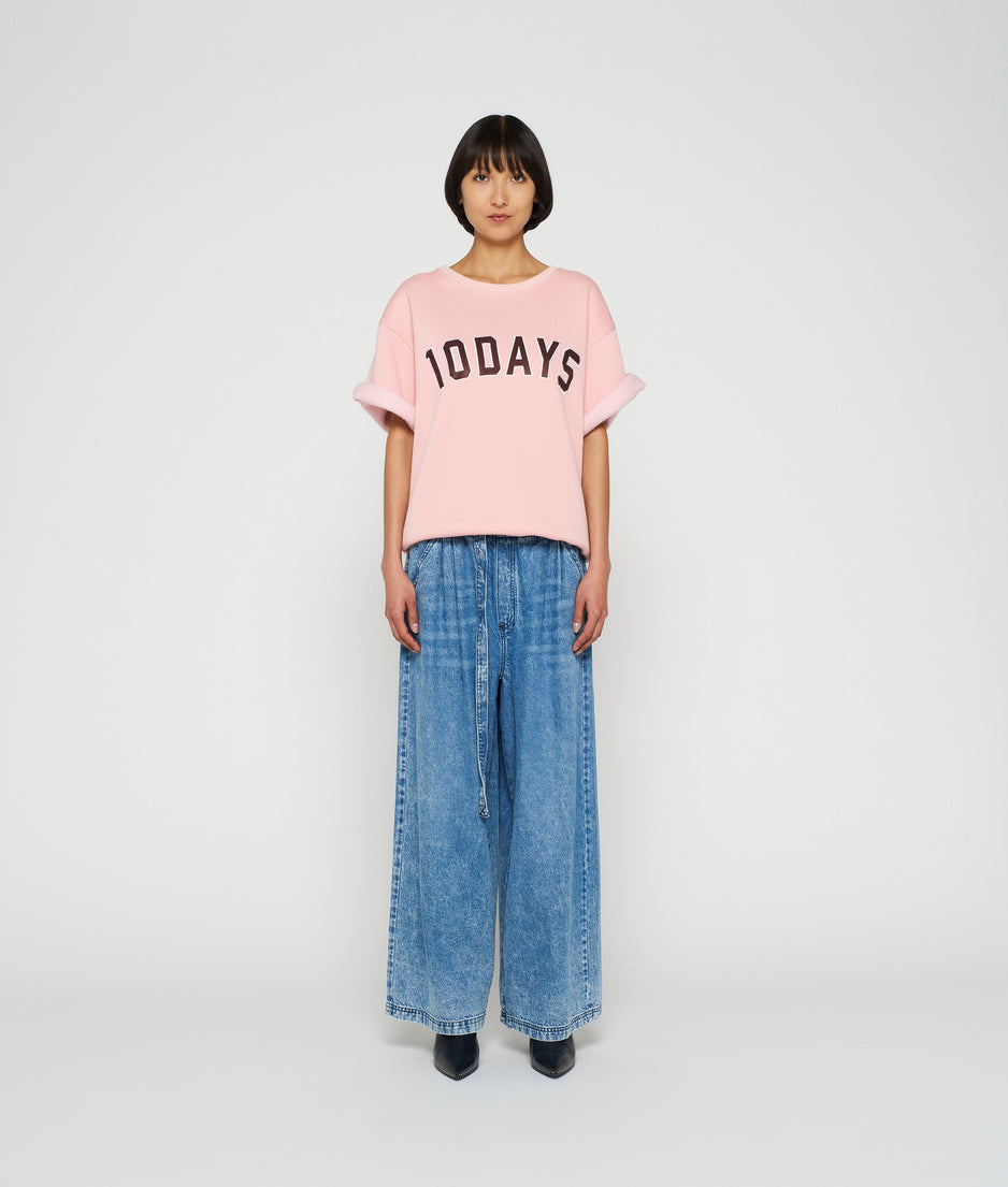 shortsleeve sweater | dusty peach