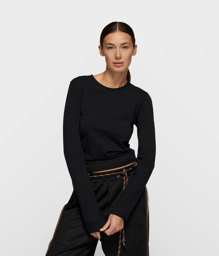 slim long sleeve tee | black