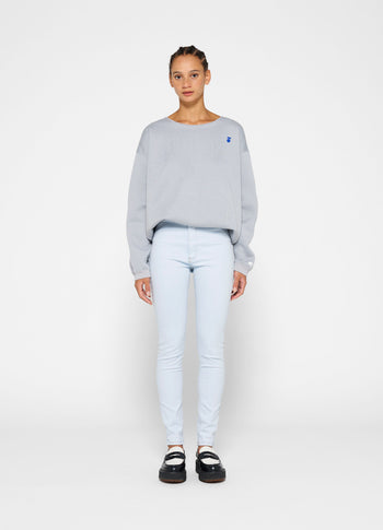 high rise skinny jeans | ice blue