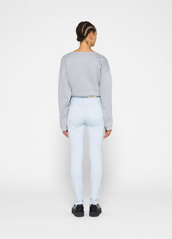high rise skinny jeans | ice blue