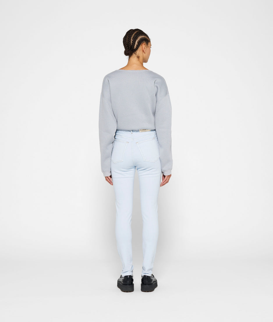 high rise skinny jeans | ice blue
