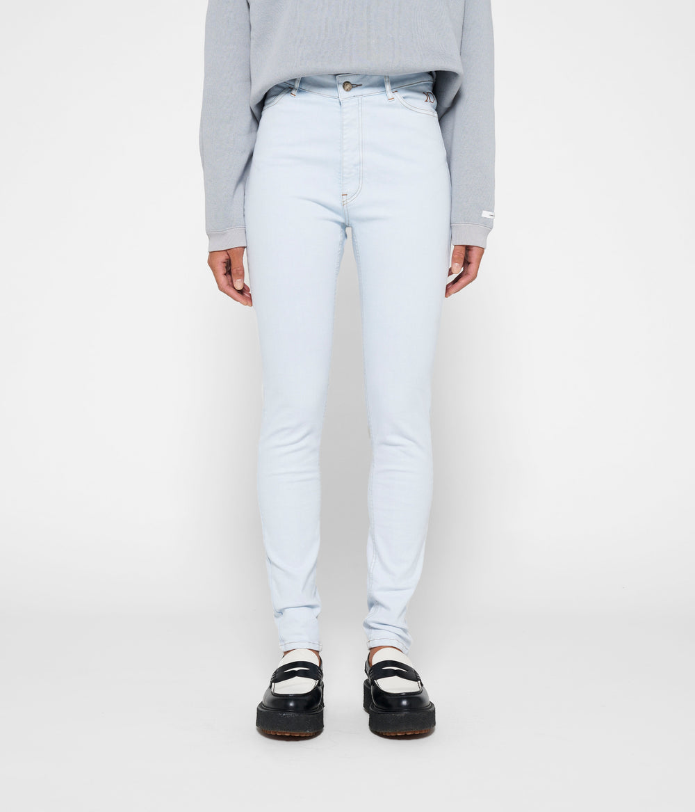 high rise skinny jeans | ice blue