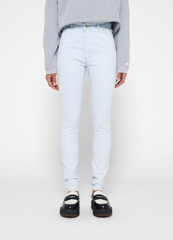 high rise skinny jeans | ice blue