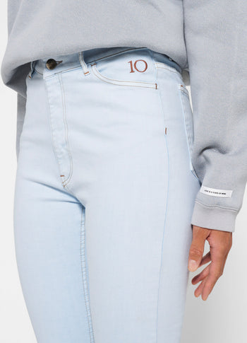 high rise skinny jeans | ice blue