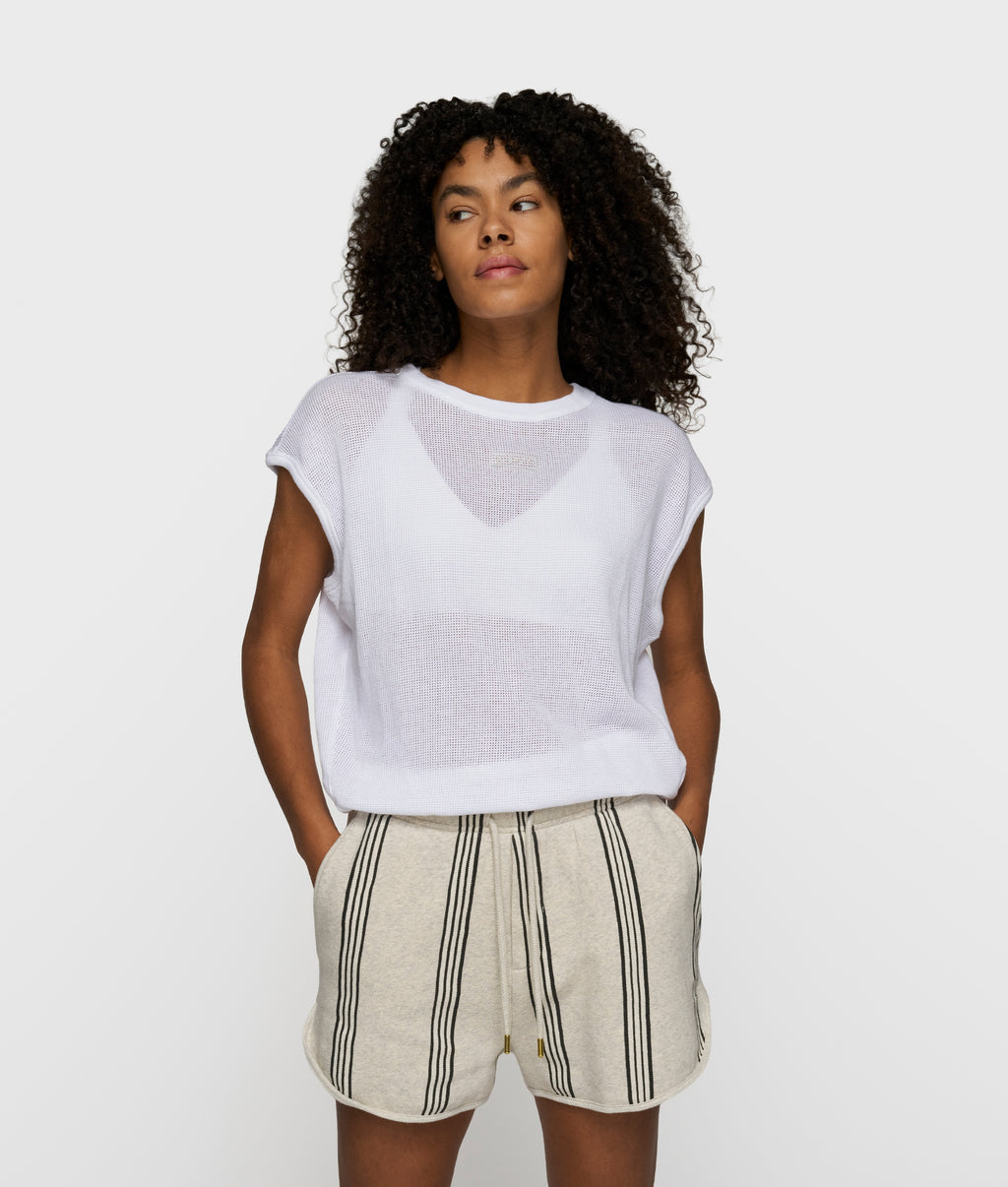 THE TOE Vondel Balloon Top balloon top mesh | white THE TOE Vondel Balloon Top ホワイトs