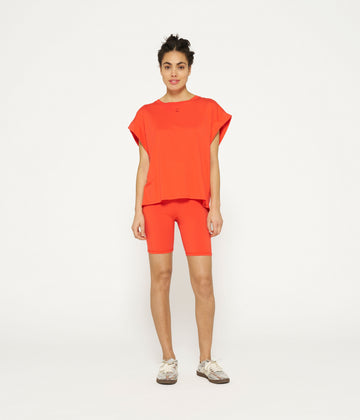 cycling shorts | poppy red