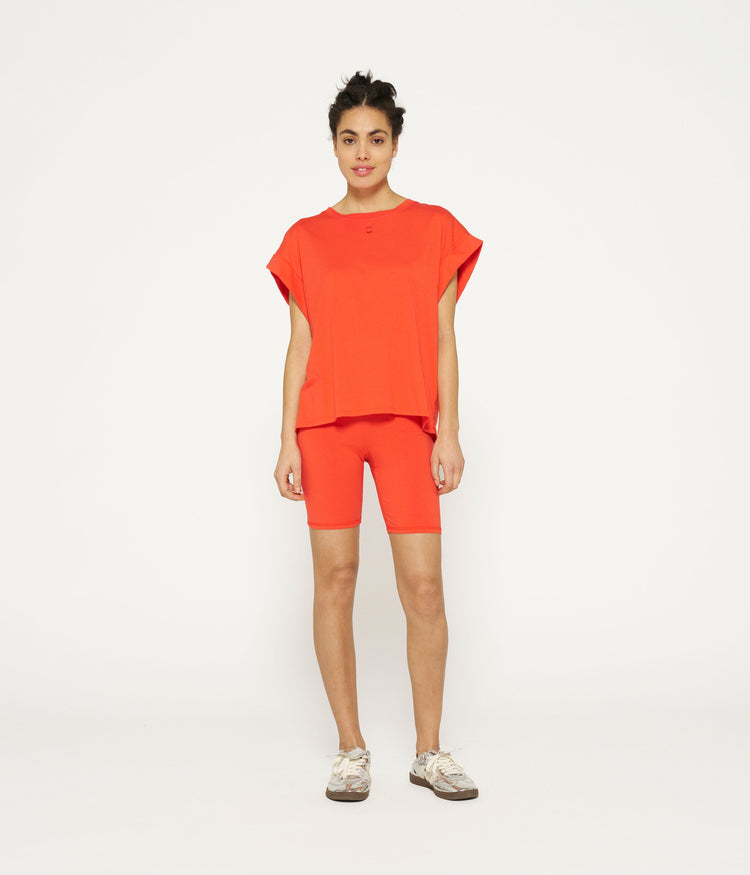 cycling shorts | poppy red
