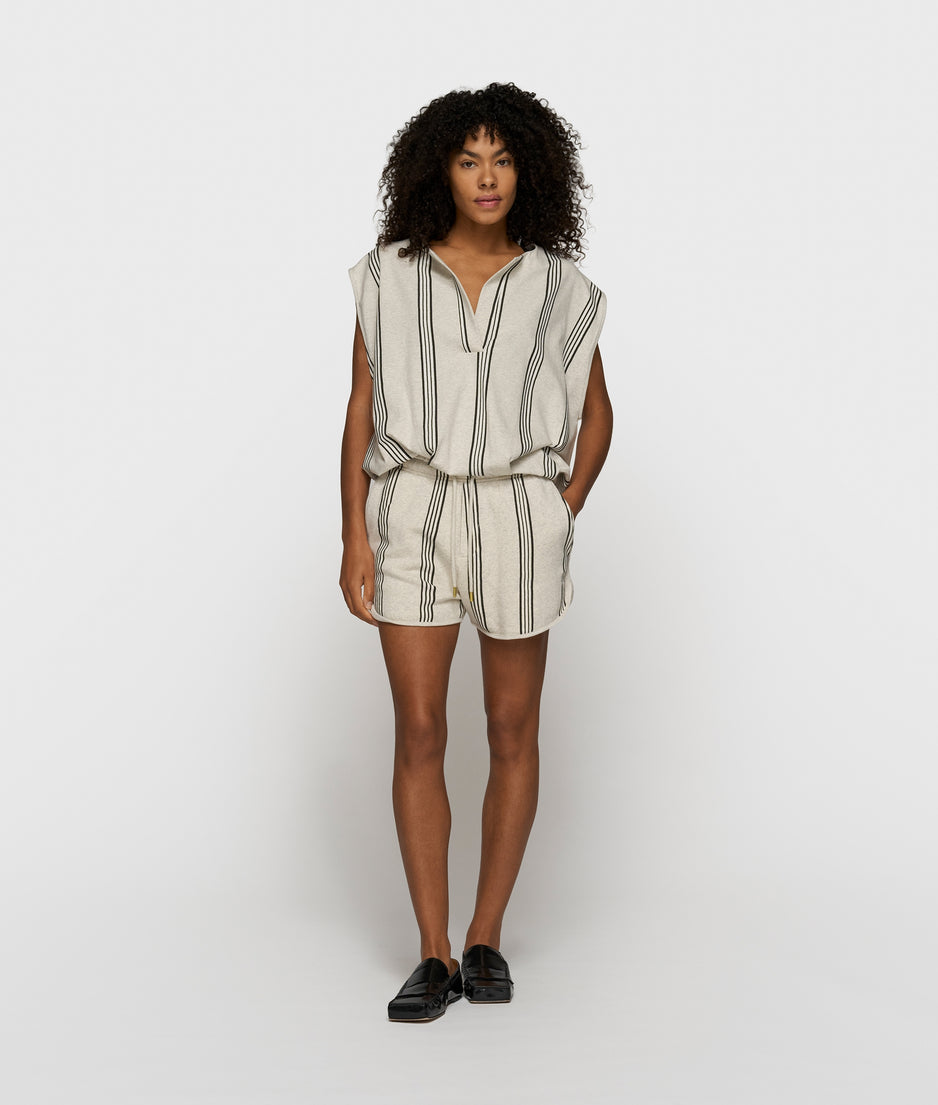 balloon top stripes | soft white melee