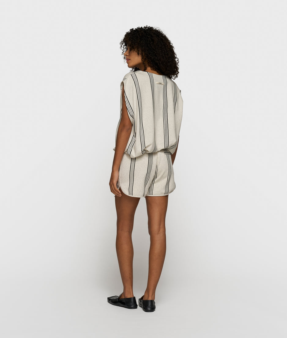 balloon top stripes | soft white melee