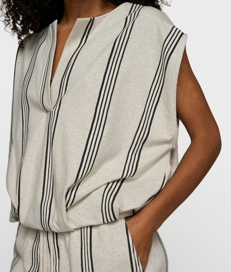 balloon top stripes | soft white melee