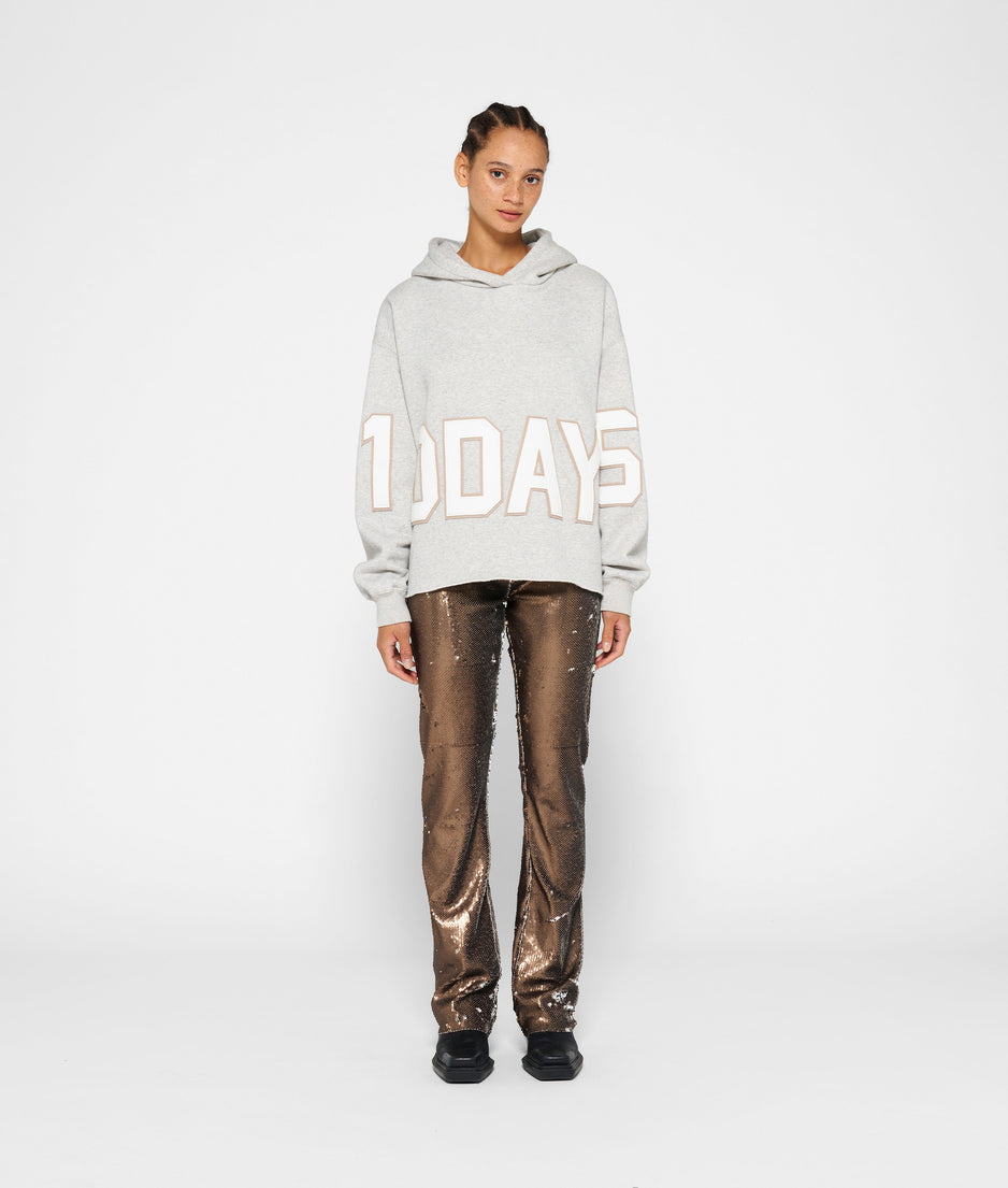 hoodie logo patch | light grey melee