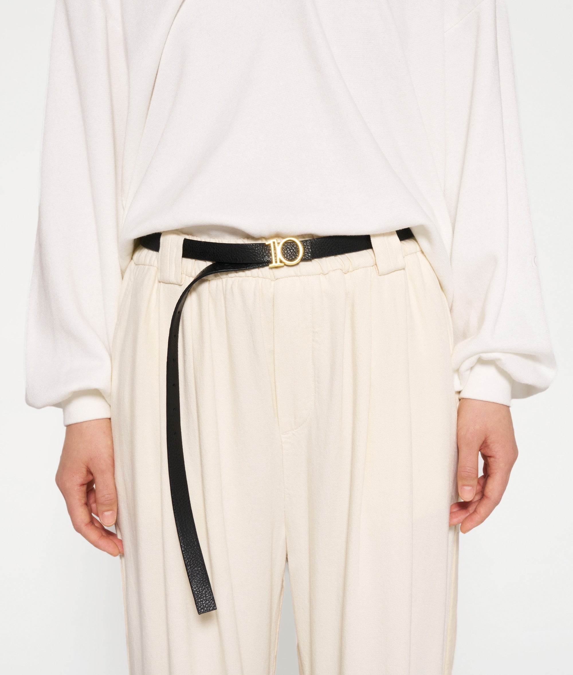 monogram belt | black | 10DAYS | Official Online Store 