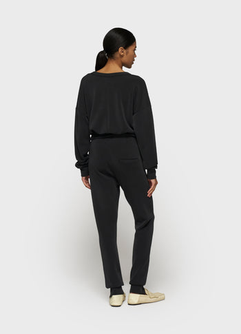 soft scuba cuff jogger | black