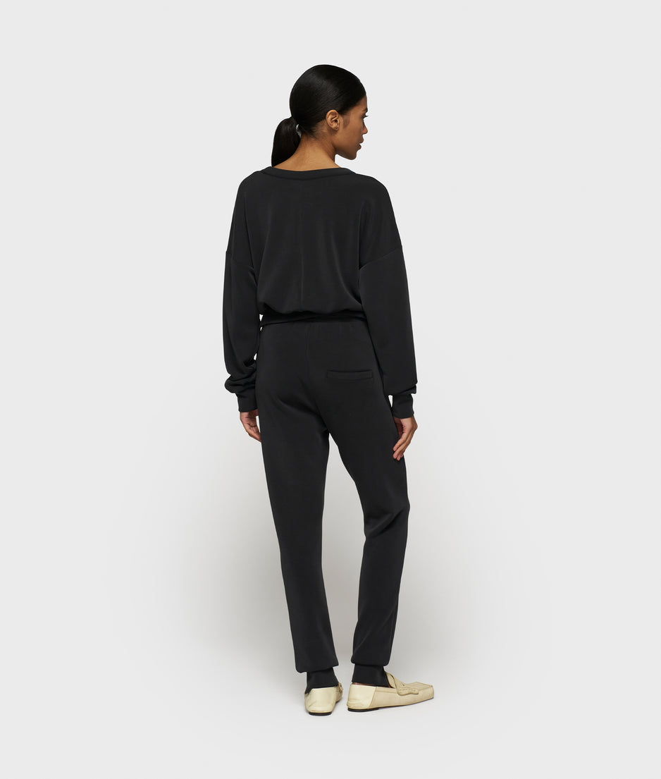 soft scuba cuff jogger | black