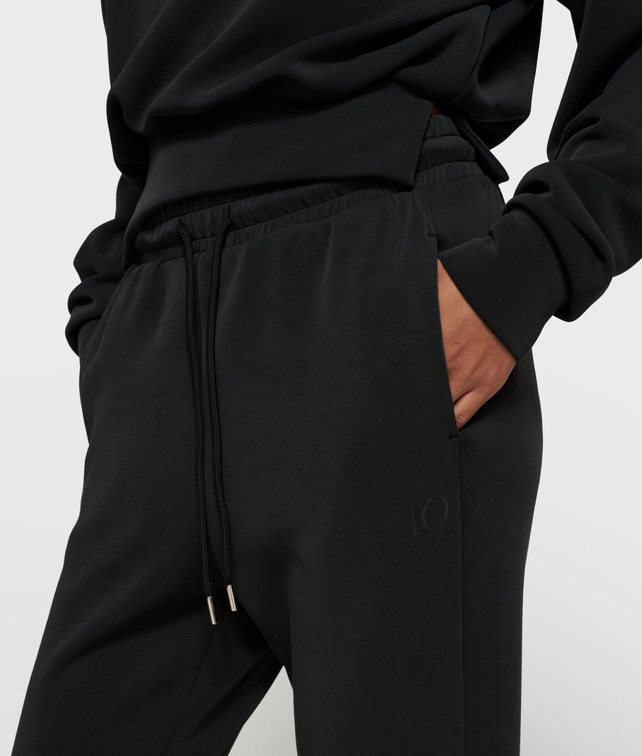 soft scuba cuff jogger | black