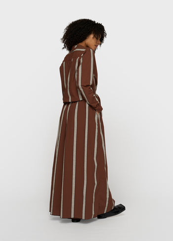 cropped knot blouse | deep brown